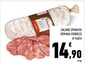 Conad Fiorucci salame spianata romana offerta