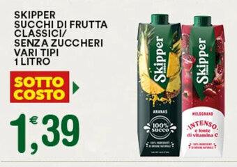 Gecop SKIPPER SUCCHI DI FRUTTA CLASSICI/ SENZA ZUCCHERI VARI TIPI 1 LITRO offerta