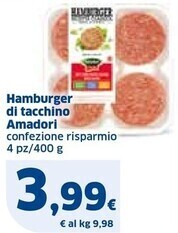 Ok Sigma Amadori hamburger di tacchino offerta