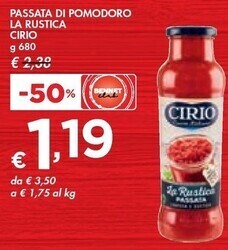 Bennet Cirio passata di pomodoro la rustica offerta