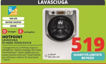 Comet Hotpoint lavasciuga eu aqdd 107632 eu/a n offerta