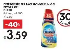 Bennet Finish detergente per lavastoviglie in gel power gel offerta