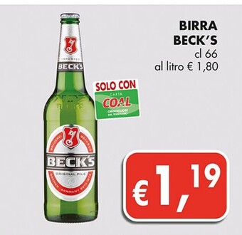 Coal Becks birra offerta