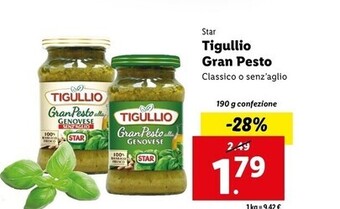 Lidl Star tigullio gran pesto offerta