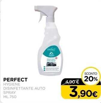 Perfect hygiene disinfettante auto spray ml.750