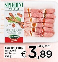 Crai Amadori spiedini sottili offerta