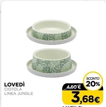 Arcaplanet Lovedi ciotola linea jungle offerta