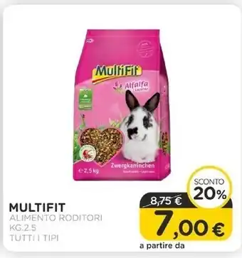 Arcaplanet Multifit - alimento roditori kg.2.5 tutti i tipi offerta