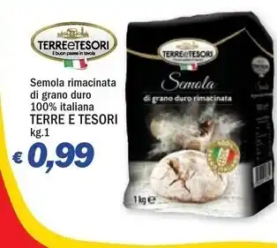 Ard Discount Terre e tesori semola rimacinata di grano duro 100 % italiana offerta