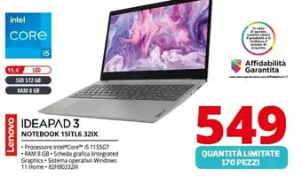 Comet Lenovo ideapad 3 notebook 15itl6 321x offerta