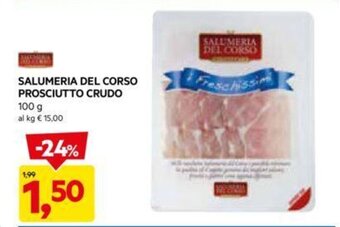 DPiù SALUMERIA DEL CORSO PROSCIUTTO CRUDO 100 g offerta