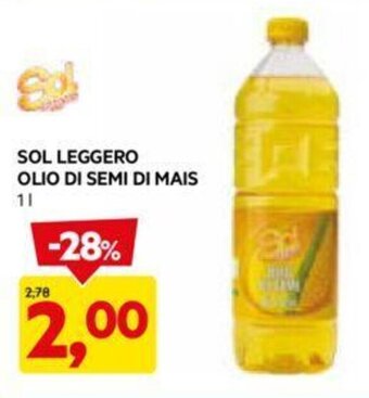 DPiù SOL LEGGERO OLIO DI SEMI DI MAIS 1 l offerta