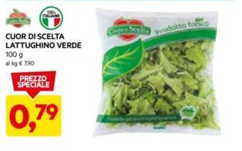 DPiù CUOR DI SCELTA LATTUGHINO VERDE 100 g offerta