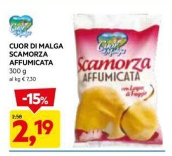 DPiù CUOR DI MALGA SCAMORZA AFFUMICATA 300 g offerta