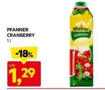 DPiù PFANNER CRANBERRY 1 l offerta