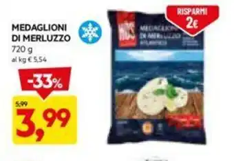 DPiù MEDAGLIONI DI MERLUZZO 720 G offerta
