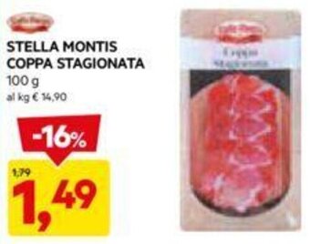 DPiù STELLA MONTIS COPPA STAGIONATA 100 G offerta