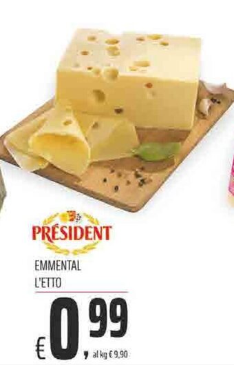 Coop Superstore PRÉSIDENT EMMENTAL L'ETTO offerta