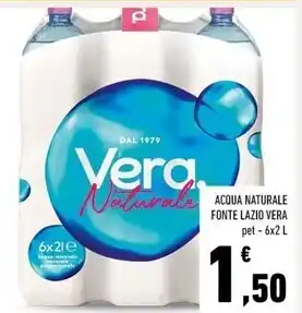 Conad Vera acqua naturale fonte lazio offerta