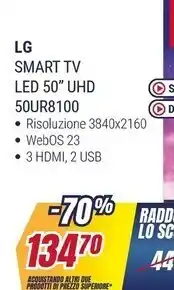 Trony Lg tv led 50 uhd 50ur8100 offerta