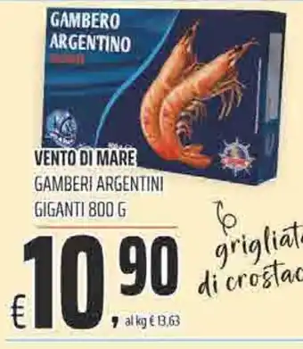 Coop Superstore VENTO DI MARE GAMBERI ARGENTINI GIGANTI 800 G offerta