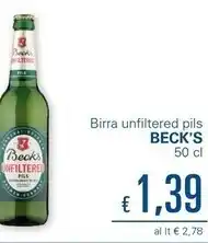 Unes Becks birra unfiltered pils offerta