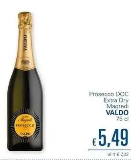 Unes Valdo prosecco doc extra dry magredi offerta