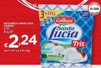 Bennet Galbani mozzarella santa lucia offerta