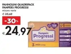 Pampers pannolini quadripack progressi