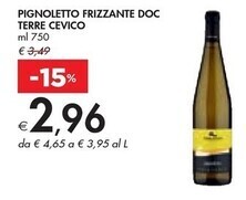 Bennet Terre cevico pignoletto frizzante doc offerta