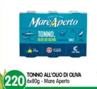 D'Ambros TONNO ALL'OLIO DI OLIVA 6x80g-Mare Aperto offerta