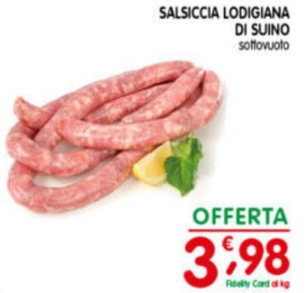 D'Ambros SALSICCIA LODIGIANA DI SUINO offerta