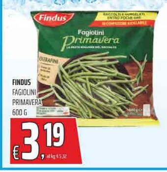Coop Superstore FINDUS FAGIOLINI PRIMAVERA 600 G offerta
