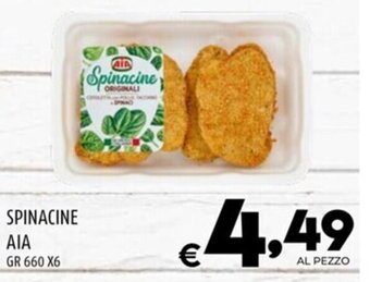 Il Centesimo SPINACINE AIA GR 660 X6 offerta