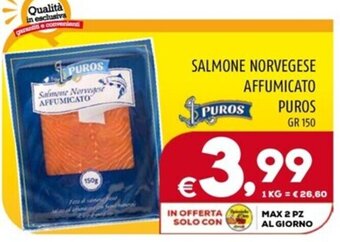 Il Centesimo SALMONE NORVEGESE AFFUMICATO PUROS GR 150 offerta