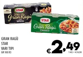 Il Centesimo GRAN RAGÙ STAR VARI TIPI GR 100 X3 offerta