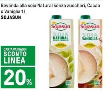 Iper La Grande Bevanda alla soia Natural senza zuccheri, Cacao o Vaniglia 1 l SOJASUN offerta