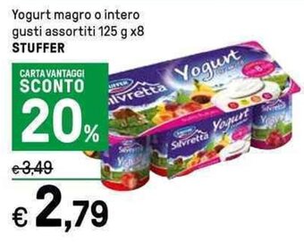Yogurt magro o intero gusti assortiti 125 g x8 STUFFER