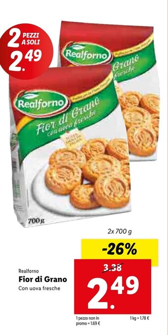 Lidl Realforno Fior di Grano 2x 700g offerta