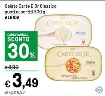 Iper La Grande Gelato Carte D'Or Classico gusti assortiti 500 g ALGIDA offerta