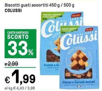 Biscotti gusti assortiti 450 g / 500 g COLUSSI