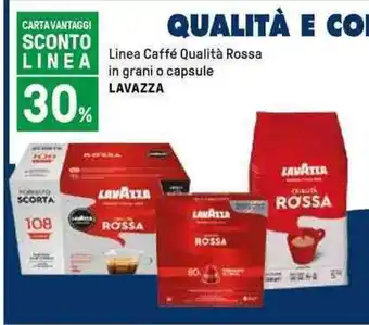Iper La Grande Linea Caffé Qualità Rossa in grani o capsule LAVAZZA offerta