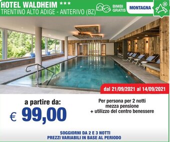 MD Viaggi HOTEL WALDHEIM offerta