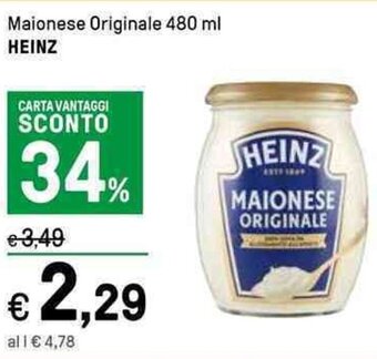 Iper La Grande Maionese Originale 480 ml HEINZ offerta