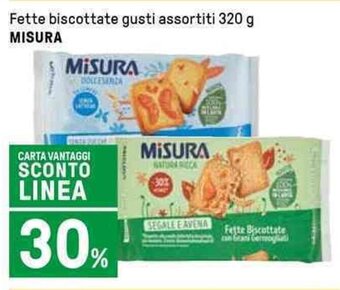 Iper La Grande Fette biscottate gusti assortiti 320 g MISURA offerta
