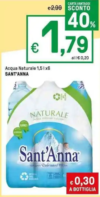 Iper La Grande Acqua Naturale 1,5 Lx6 SANT'ANNA offerta