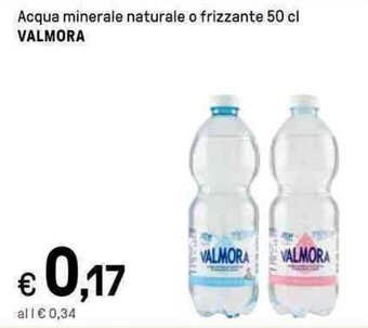 Iper La Grande Acqua minerale naturale o frizzante 50 cl VALMORA offerta