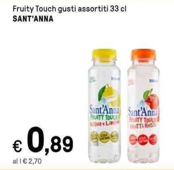 Iper La Grande Fruity Touch gusti assortiti 33 cl SANT'ANNA offerta