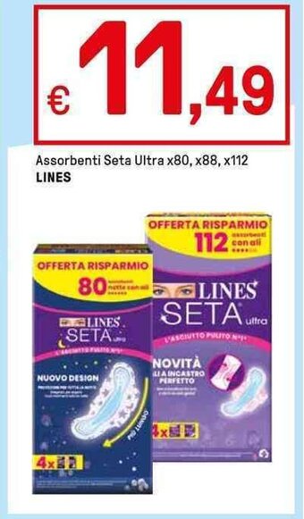 Iper La Grande Assorbenti Seta Ultra x80, x88, X112 LINES offerta