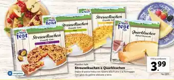 Lidl Alpenfest Style Streuselkuchen o Quarkkuchen 1250g offerta